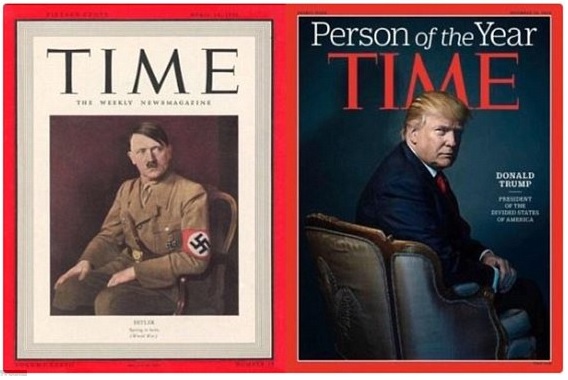 Hitler & Trump on Time Magazine Cover - Person of the year